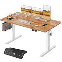Amazon | FEZIBO 電動 昇降デスク USB-A/Type-C付き 幅120cm 奥行60cm