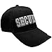 mens Security Hat Baseball Ball Cap Black Embroidered Adjustable 100% Cotton