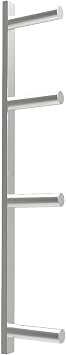 Plate Rack Stainless Steel Wall Mounted Weight Plate Holder, Home and Commercial Gym 2" Barbell Plate Rack, Olympic Weight Plate Storage Rack Color Silver, Size 4 layer