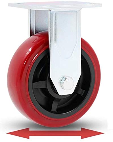 Ruote Piroettanti Industriali Rotelle Piene Girevoli Con Piastra Per Carrelli Banchi Da Lavoro Mobili (Ruota Con Freno, 80 Mm - Foto 5