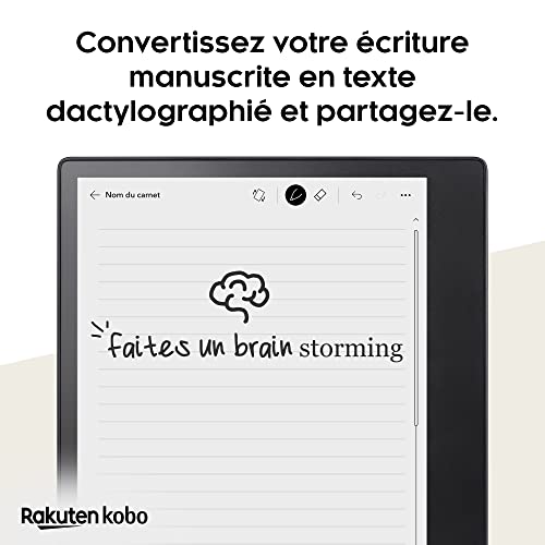 Kobo Elipsa 2E | Liseuse | 10.3” Écran Tactile antireflet avec ComfortLight Pro | Inclus Kobo Stylus 2 | Luminosité Ajustable | Wi-FI | Carta E Ink Technology | 32GB