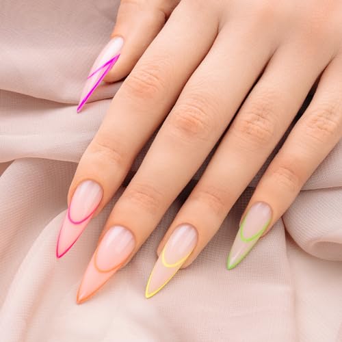 Image of Apres Gel Couleur Combo Set, 5 Color Gel Nail Polish, Bright Nude Pastel Colors with Brush-X Nail Art Brush, 2024 Edition (Set 3)
