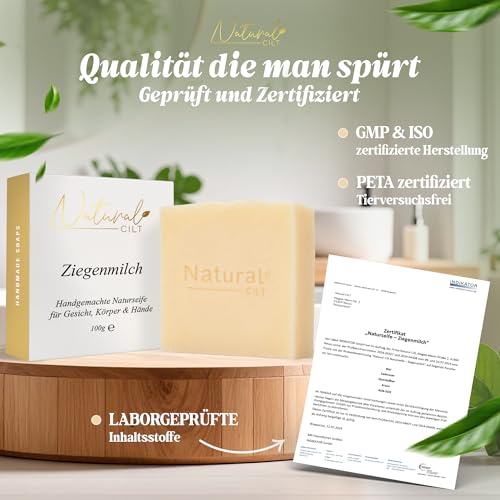 Ziegenmilchseife Natural Cilt – Handgemachte Naturseife ohne bedenkliche Inhaltsstoffe