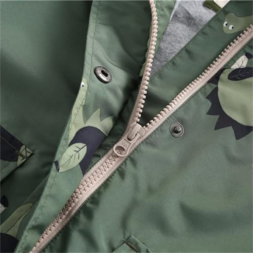 Betusline Boys Girls Cartoon Hooded Raincoats Waterproof Outdoor Jacket for Kids, 18 Months - 8 Years4