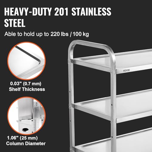 Commercial Stainless Food Serving Cart