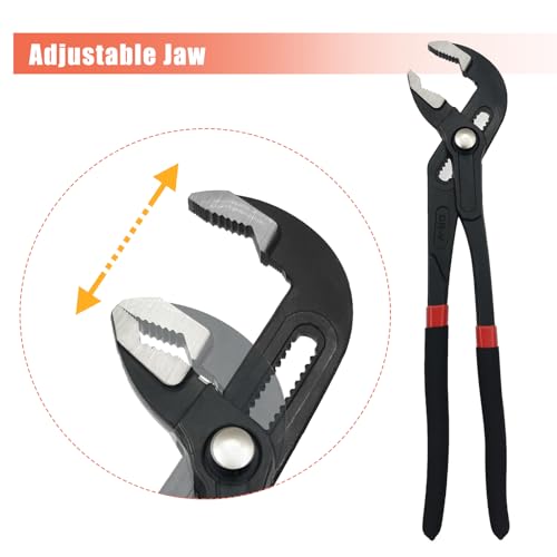 3PCS Groove Joint Pliers Set 7Inch 10Inch 12Inch, Fast Adjustable Channel Locks Plier Set Quick Release Water Pump Pliers Set V-Jaw Tongue for Gripping, Repair, Nuts, Bolts, Pipe