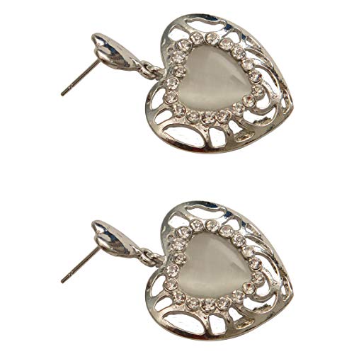 Gold Drop Dangle Earrings with Crystal Accents