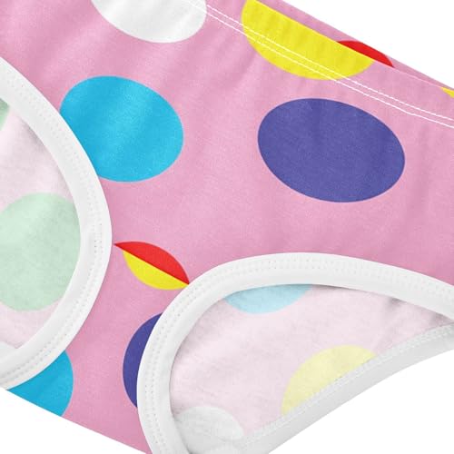 Colorful Polka Dots Pink Panties Little Girl Girls Underwear Toddler Cotton Durable Kids Undies Briefs 2t4