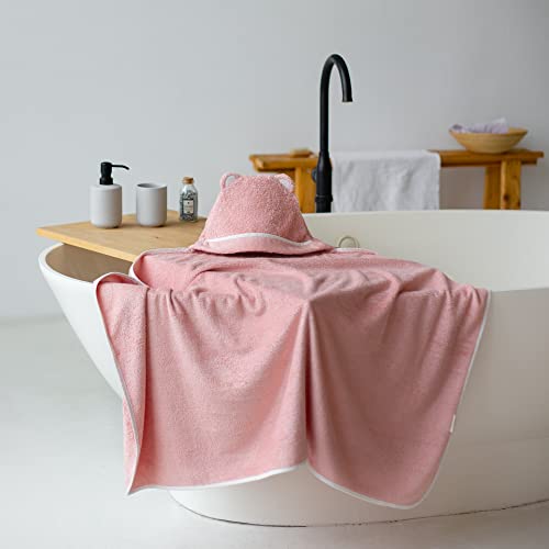 Warm Cuddles Premium Baby Bath Towel - Organic Bamboo Hooded Baby Towels - Baby Newborn Towel With Hood - Large Hooded Towel For Newborn Infant Boy Girl (Pink) #TOP3