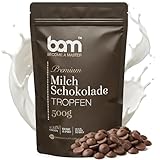 BAM Belgische Schokolade Vollmilch – Premium Kuvertüre Schokolade | Ideal als Schokolade für Fondue, Schokobrunnen & Patisserie | Zartschmelzende Schokodrops zum Backen & Schmelzen - 500 g