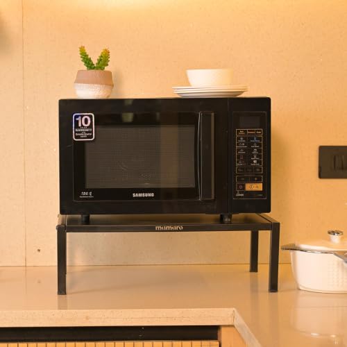 Image of Metal Microwave Stand for Kitchen Platform (with 8 Hook), Oven Stand
