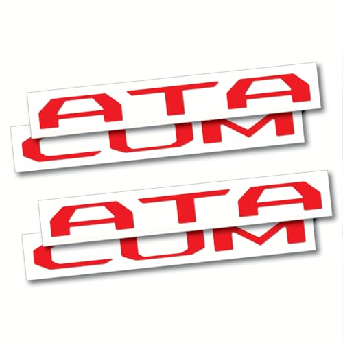 Image of (2 Sets) Prime Series UV Weatherproof Vinyl Decals for Glove Box Dashboard Letter Inserts Compatible fits Tacoma 2024-2026 (Gloss Red)