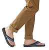 MIG - Mud Ice Gravel Mens Slip On Flip Flop Beach Sandals with Toe Post Design (4 to 5 UK (Medium, Black & Royal) #1