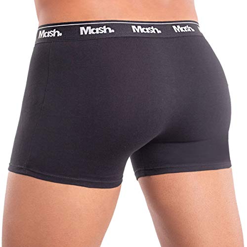 Mash - Cueca Boxer 110.04, Masculino, Preto/Branco, M