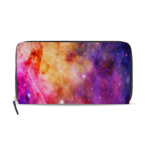 Preisvergleich Produktbild GIGIJY Galaxy Nebula Geldbörse Multi Kreditkartenhalter Tasche für Frauen Leder Reißverschluss lange Geldbörse