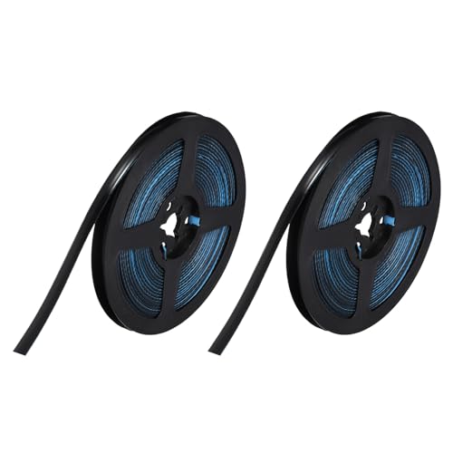 Image of Caulk Tape Sealant Strip - 2 Pack Flexible Trim Self-Adhesive Caulking Tape for Kitchen Bathroom Toilet Wall Corner Floor - PVC Decorative Tape - (0.3-inch x 39-ft Black)