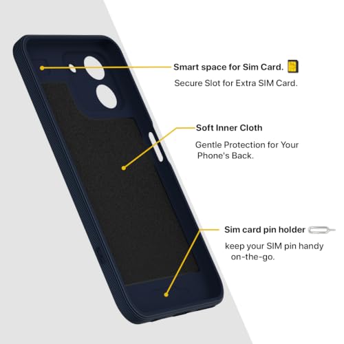 Image of Outlouders Back Cover for Ai Plus Pulse 2 | Soft Matte Silicone | Slim Fit | Magnetic-Safe Logo Design (Magnetic-Safe Not Compatible) | Shockproof | Camera Protection Bumper Case (Blue)