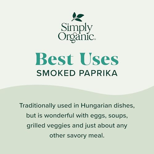 Image of Simply Organic Smoked Paprika, 2.72 Ounce, Warm, Mildly Tangy, Hint of Sweetness, Kosher, No ETO, Non GMO (Pack of 3)