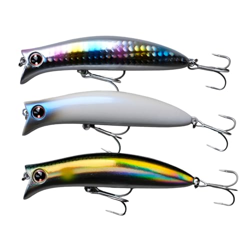 momolures - momowake 90 110 Floating Subsurface Minnow for Saltwater Bass fishing komomo lure style bait (90mm - 3pcs Assort 01)