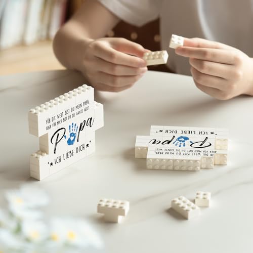 Craftique Papa Geschenk Vatertag, Baustein-Puzzle-Decoration, Geschenk Papa Geburtstag, Bester Papas Geschenke, Geschenke für Väter zum Geburtstag, Vatertagsgeschenke