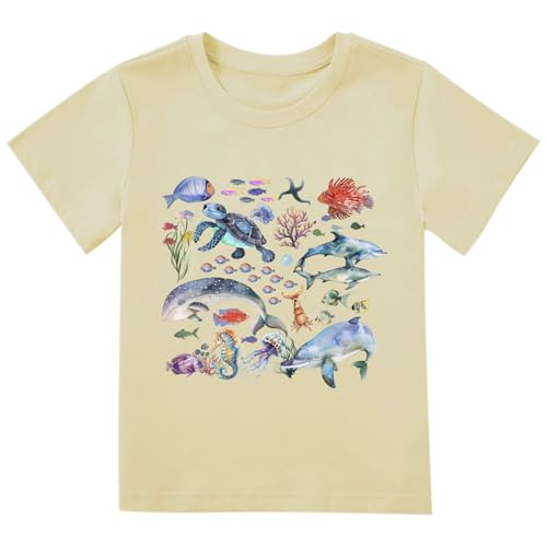 Image of T Shirts for Boys Toddler Girls Dino Types of Dinosaurs Kids Retro Tshirt Kids Summer Tee Tops 2-7 Years