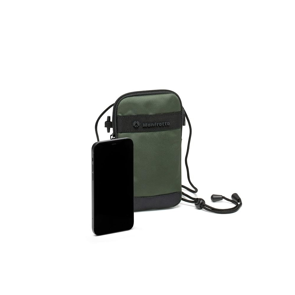 Manfrotto Street Pouch, Smartphone Shoulder Bag, Smartphone Accessories, Phone Case, with Shoulder Strap, for Phone with Screen up to 6.8 Inches, Colour Green
