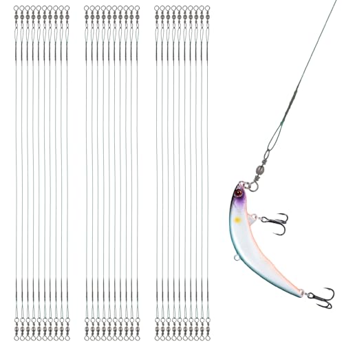 Stahlvorfach Hecht Angeln Set, 30 Stück Angelhaken Mit Vorfach 25 cm Edelstahl Stahlvorfächer Hecht Schwarz Stahl Fischen Angelzubehör Set Für Salzwasser Süßwasser Raubfische Stahlvorfach Hecht Angeln Set, 30 Stück Angelhaken Mit Vorfach 25 cm Edelstahl Stahlvorfächer Hecht Schwarz Stahl Fischen Angelzubehör Set Für Salzwasser Süßwasser Raubfische
