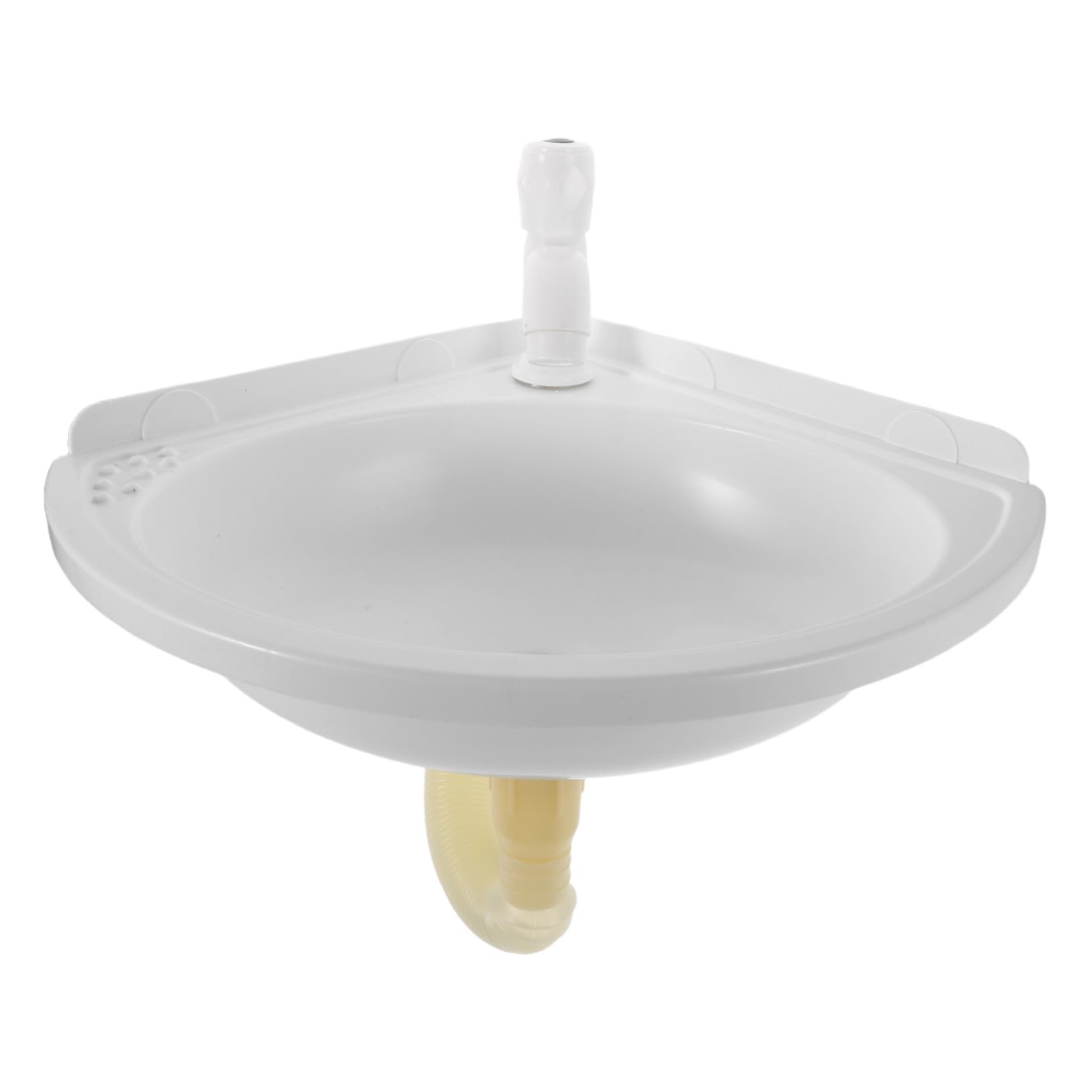 Lavabo de esquina triangular SHINEOFI para solucionar la falta de espacio en baños colgado pared