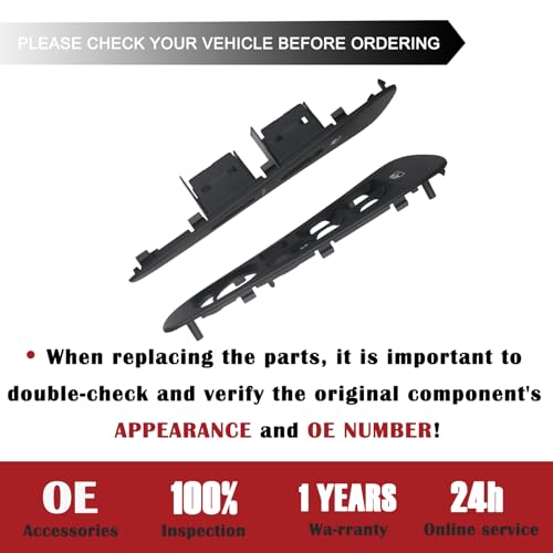 TQPONLY Door Window Switch Bezel,Front Driver and Passenger Side Compatible with 2002-2008 Dodge Ram 1500 2500 3500 Quad Cab,2006-2008 Dodge Ram 1500 2500 3500 Mega Cab Interior Accessories (Black) by TQPONLY - Used condition - Image 6