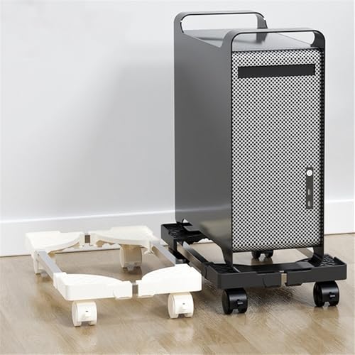 Soporte móvil ajustable para CPU de torre de piso, con ruedas giratorias, elevador de PC compatible con la mayoría de las torres Mid-Tower (Blanco) miniatura 6
