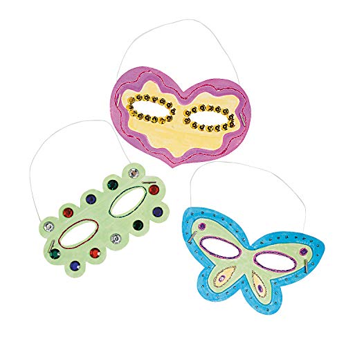 Do It Yourself Shaped Paper Masks- 48 Pc - Crafts for Kids and Fun Home Activities