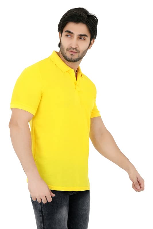 Image of KEOTI Poly Cotton(Mattey) Collar Neck Half Sleeves Tshirt for Men & Boys (Pack of 2), Plain-Regular Fit, Formal /Casual Wear, Polo Tees for Daily Use Stylish Comfortable Men's T-Shirt