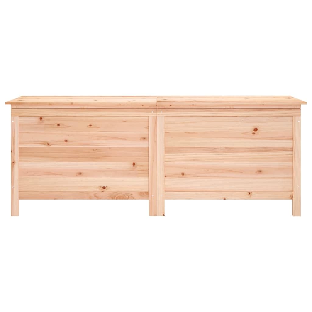 Scatola di immagazzinaggio da giardino, 150 x 50 x 56,5 cm, in legno massiccio e albero di stoccaggio, scatola per cuscini per esterni interni, giardino, balcone o terrazza