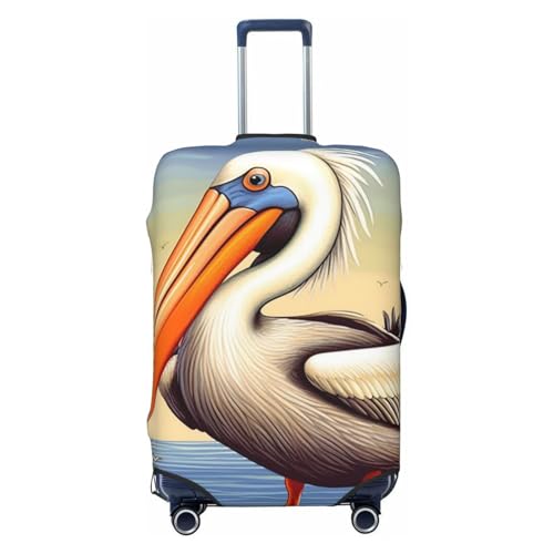 Pelican Birds Luggage Cover Personalized Elastic Washable Suitcase Cover Luggage Protector Auti-Scratch Suitcase Case Protector Fits 18-32 Inch Luggage