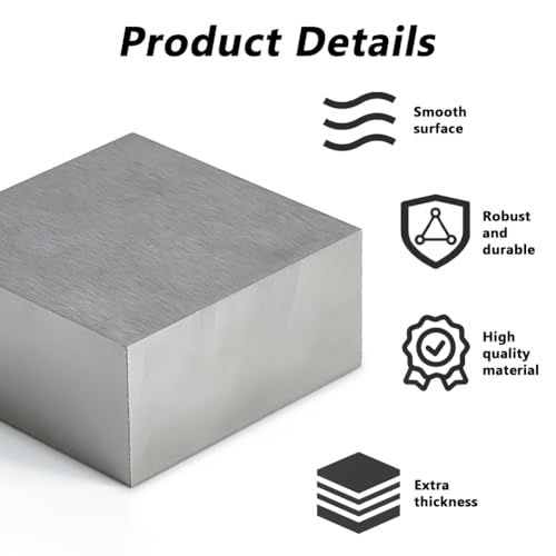 DICOSMETIC Massiver Stahl Bankblock 6.3x6.3x3cm Kleiner Stahlblock Drahtverfestigungs Und Drahtwickelwerkzeug Für Die Schmuckherstellung Stempeln Hämmern Die Oberfläche Glätten Und Schützen