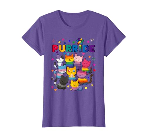 Animal Lover Purr Cat Pride Allies LGBT T-Shirt