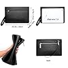 A-QMZL Handgelenktasche für Herren Handgelenk Handtasche Handgelenktasche PU Leder Großraum-Clutch mit Kartenfach Brieftasche Business Freizeit Bürohandtasche Geldbörsentasche für Männer (schwarz1) #5