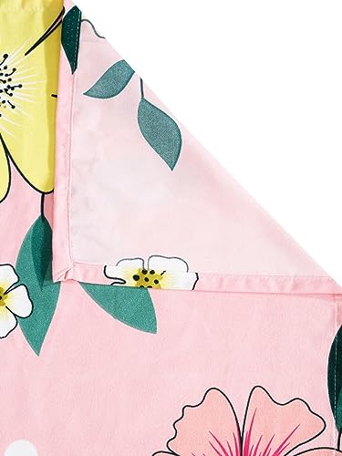 Image of Home Sizzler 144TC Garden Escape Pink Floral Single Bedsheet with 1 Pillow Cover