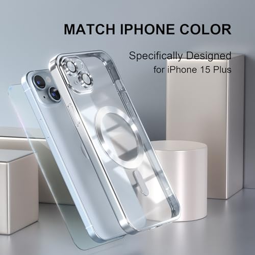 Image of Misea Magnetic for iPhone 15 Case Compatible with MagSafe Silver