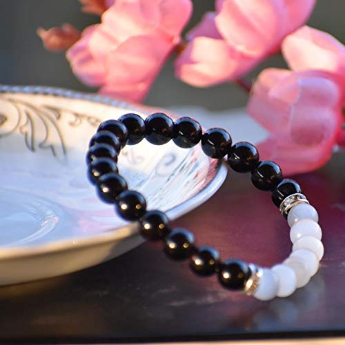Natural Black Obsidian Crystal Bracelet-Chakra Healing Selenite Agate for Energy Balancing - The Ultimate Powerful Protection & Energy Bracelet By Orgonite Shop
