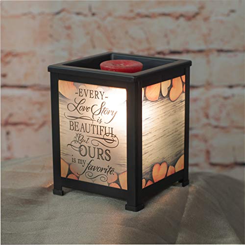 Elanze-Designs-Love-Story-Ours-My-Favorite-Hearts-Black-Metal-Electrical-Wax-Tart-Oil-Glass-Lantern-Warmer Elanze Designs Love Story Ours My Favorite Hearts Black Metal Electrical Wax Tart Oil Glass Lantern Warmer
