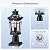 OPAXIS Outdoor Post Lights Hard Wired, 7×17inch Dusk to Dawn Lamp Posts Outdoor Lighting, Black Modern Exterior Lamp Post Light Fixture with Pier Mount Base, Outdoor Pole Lights for Porch, Garden