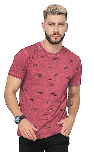 Image of fanideaz Mens Cotton Half Sleeve Striped Round Neck T Shirt