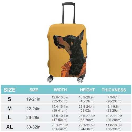 Travel Luggage Cover Spandex Suitcase Protector Washable Baggage Covers Anime Dog Art Elastic Scratch-Resistant Luggage Cover Protector Fits 18-32 Inch Luggage2