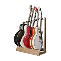 DESIGNED FOR THE MUSICIAN- Our Guitar Floor Rack is crafted from North American oak hardwood to provide a sturdy and secure frame that properly locks each guitar in place. Our neck rests are covered with high-density composite padding that gently sec...