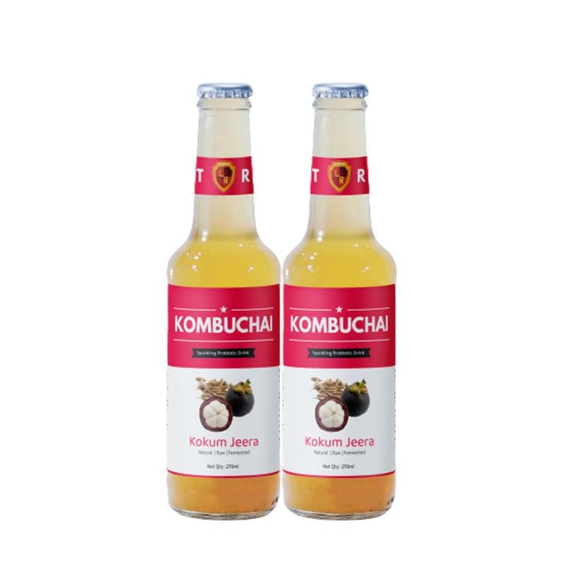 Kombuchai Kokum Jeera Sparkling Probiotic Drink Pack of 2 | 270 Ml Each| Low Sugar | Raw, Unfiltered and Unpastuerized | Anti-Oxidant | Fermented Kombucha | No Added Colors or Preservative |Improves Immunity (B0BSXLK872) Amazon Price History, Amazon Price Tracker
