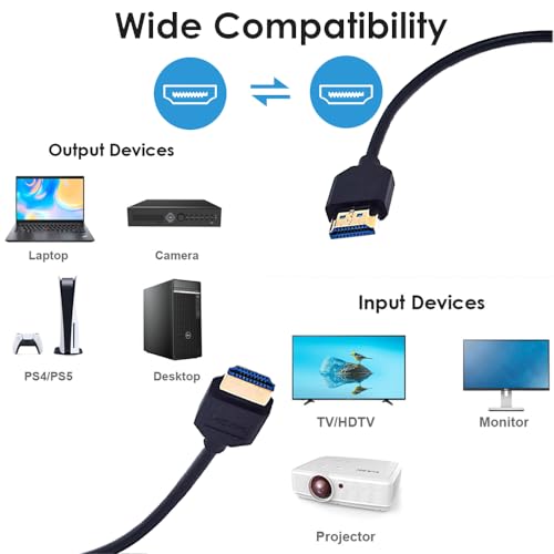 Cable HDMI de alta velocidad con transmisión de vídeo 8K estable 5