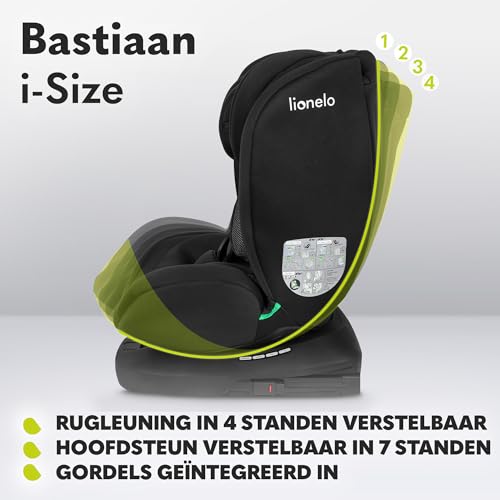 Lionelo Bastiaan i-Size 4in1 - Baby Autostoel 360° Draaibaar - voor kinderen van 0–12 jaar (40–150 cm) - ISOFIX - RWF optie - Zijbescherming - Getest en Veilig - Verstelbare hoofdsteun - Top Comfort - Afbeelding 6