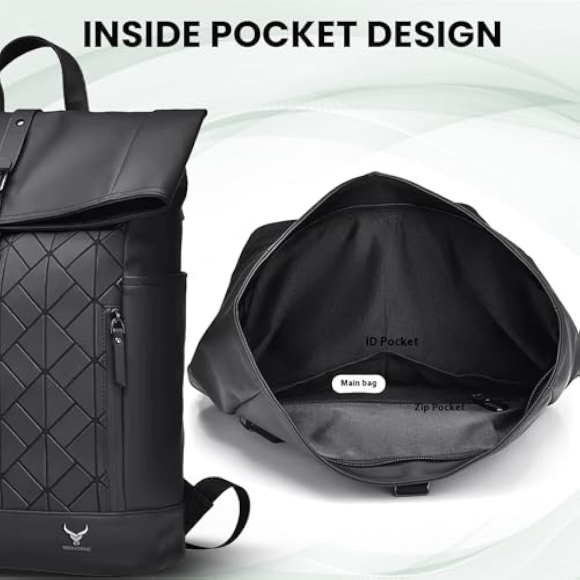 30L Waterproof 15.6-inch Laptop Roll Top Backpack