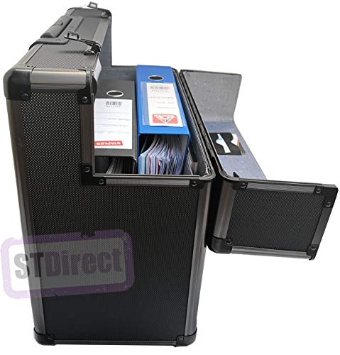 Crystals Limited Pro XL Black / Gun Metal Aluminium Pilot Trolley mit Rollen Hard Aktenkoffer Flight Attache auf Rädern Crystals Limited Pro XL Black / Gun Metal Aluminium Pilot Trolley mit Rollen Hard Aktenkoffer Flight Attache auf Rädern